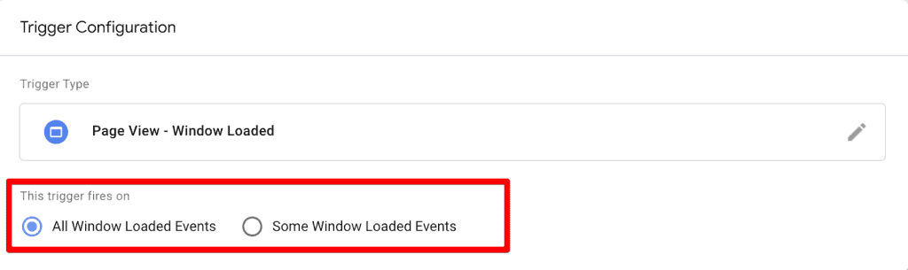 Matching conditions when the trigger fires on