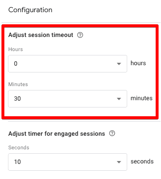 Adjust session timeout in GA4