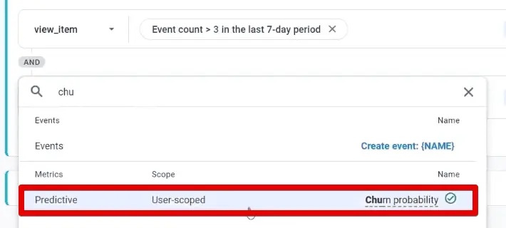 Churn probability predictive metric