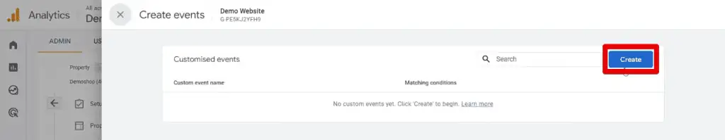 Creating a custom event