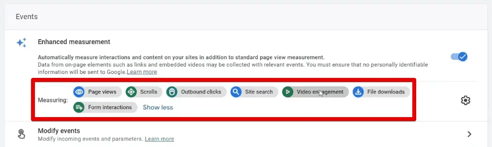 Enhanced measurement options