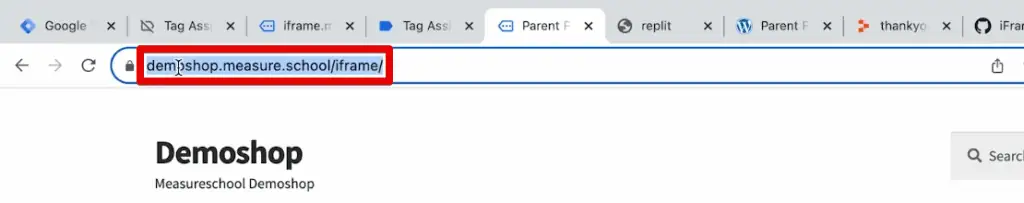 Copying the parent frame URL