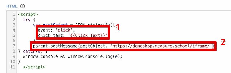 Editing the post message sending code