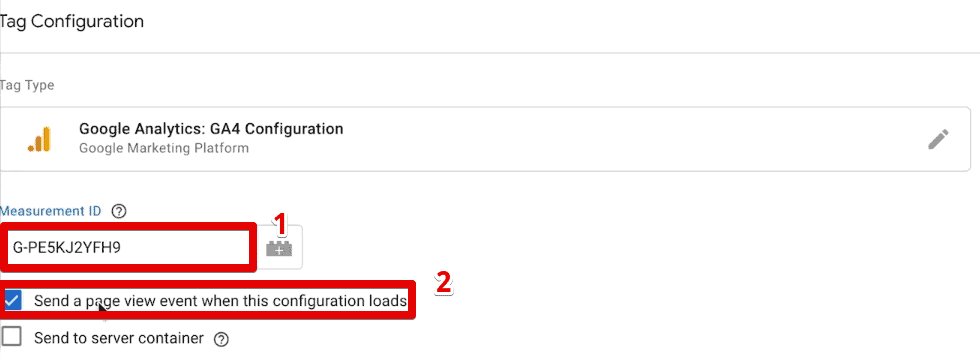 GA4 configuration tag configuration