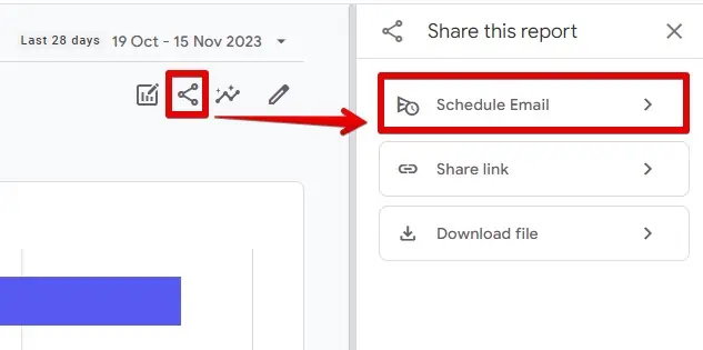 Google Analytics 4 Scheduled email reports location