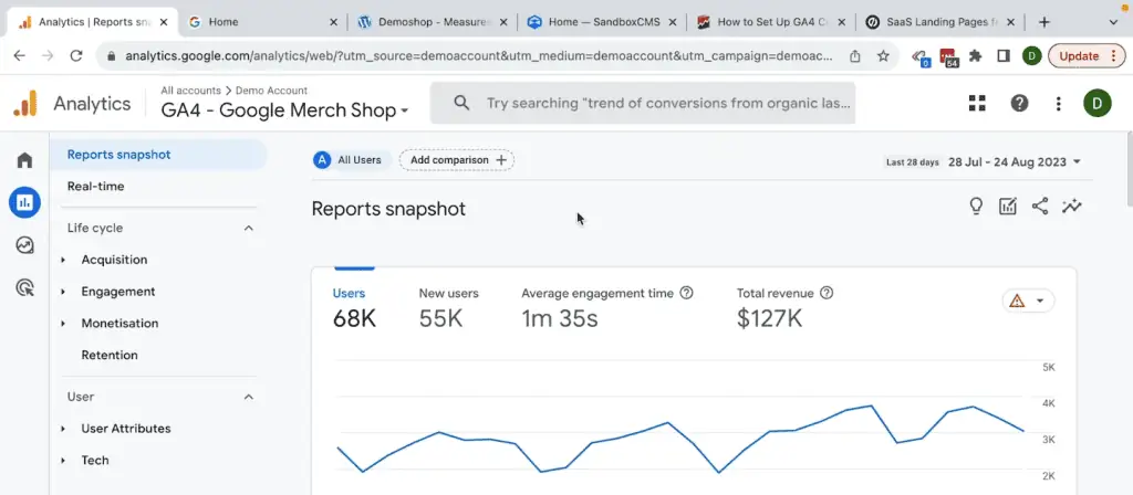 Google Analytics 4 interface