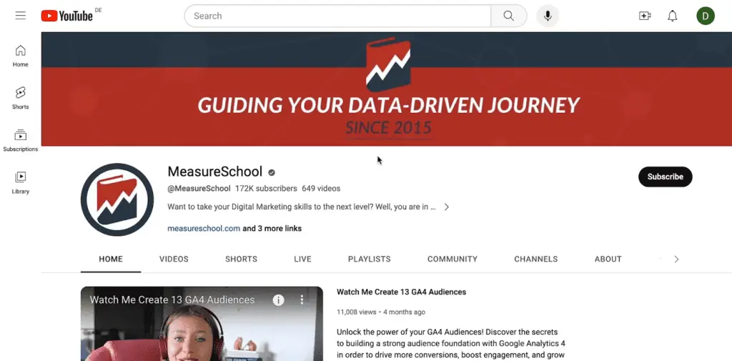 MeasureSchool YouTube channel