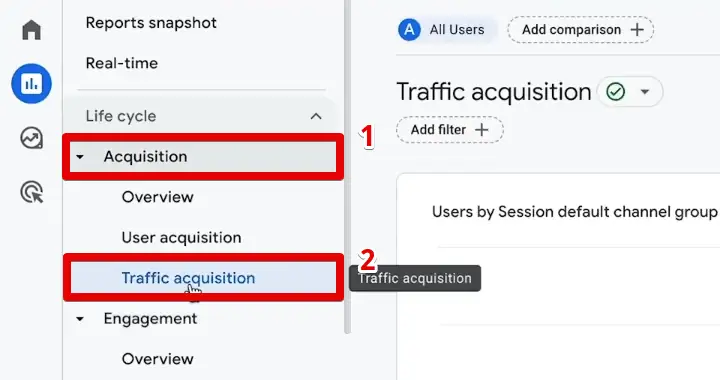 Opening the traffic acquisition report