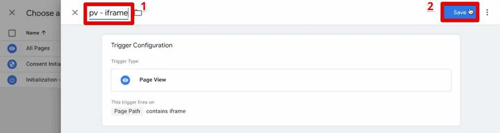 Saving the post-message listener trigger