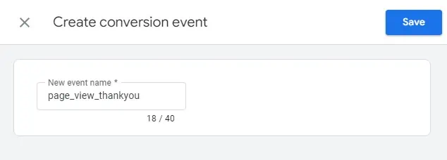 New conversion event name