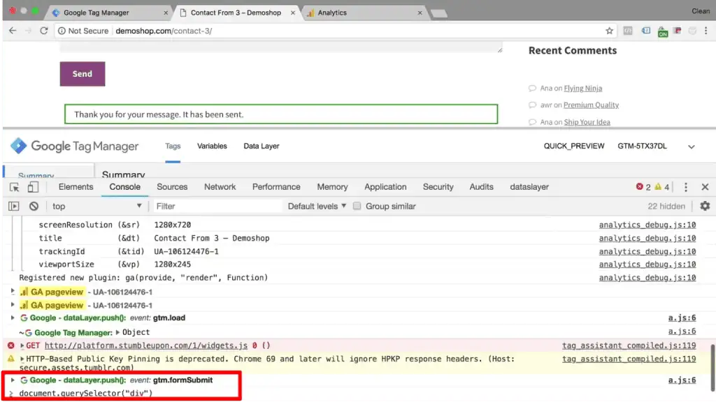 Testing the div selector