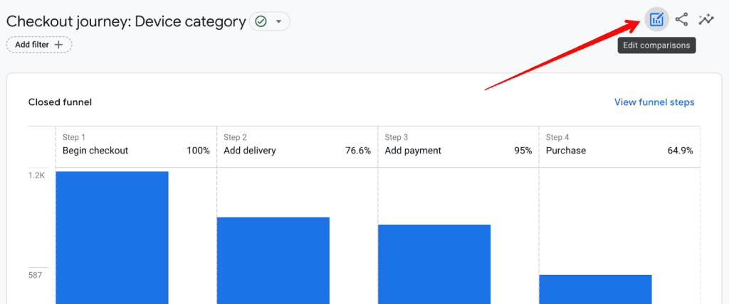 Edit comparisons icon
