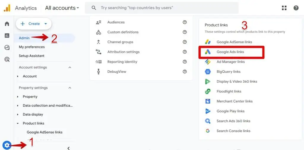 Selecting a product link