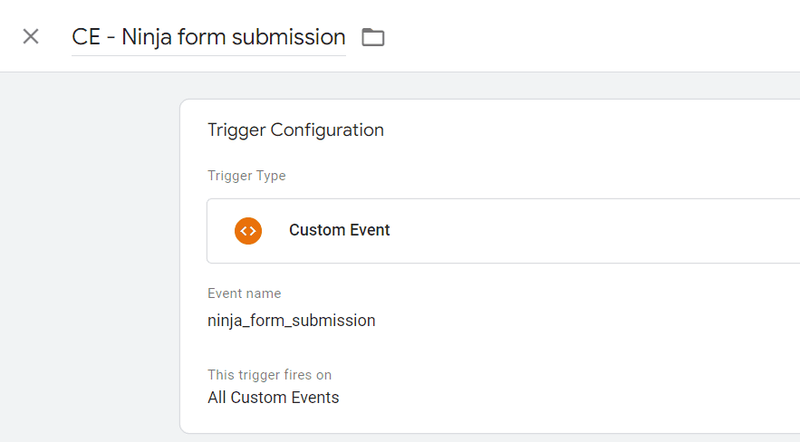 Custom Event trigger for Ninja forms