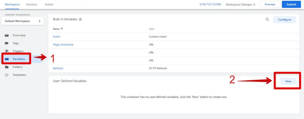 New user-defined variable