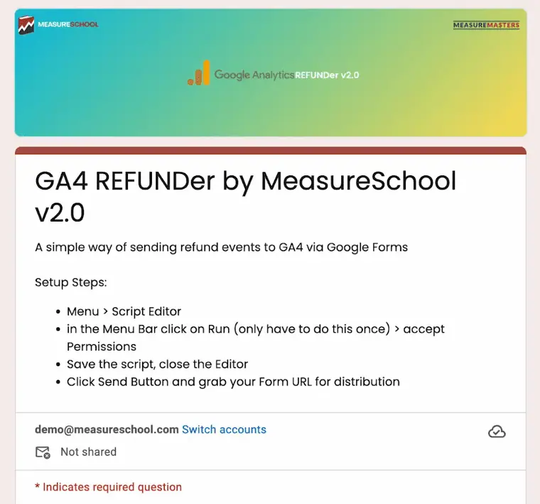 GA4 Refunder Tool