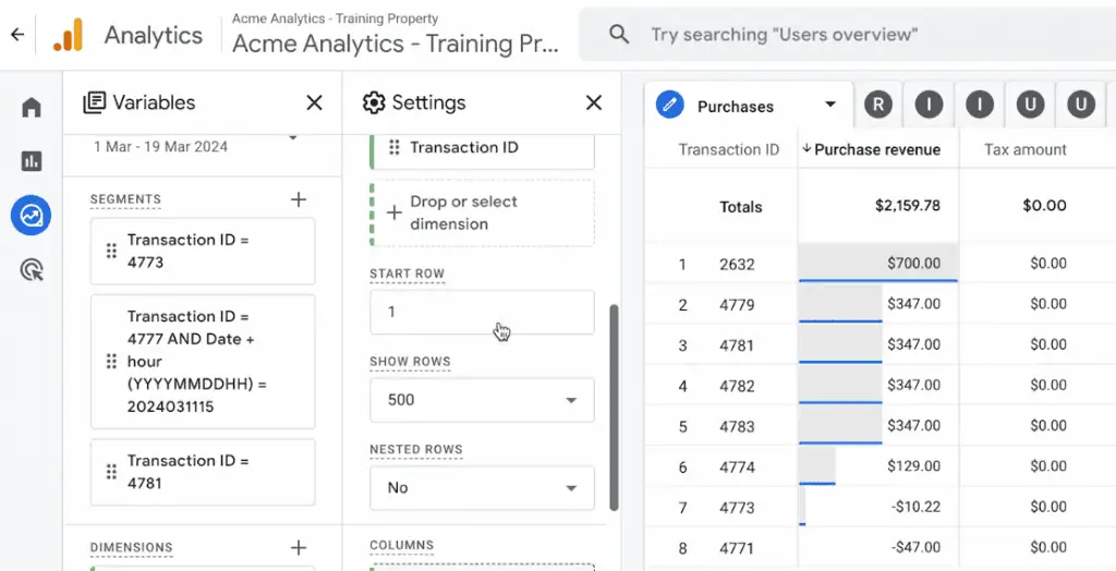Purchases exploration report