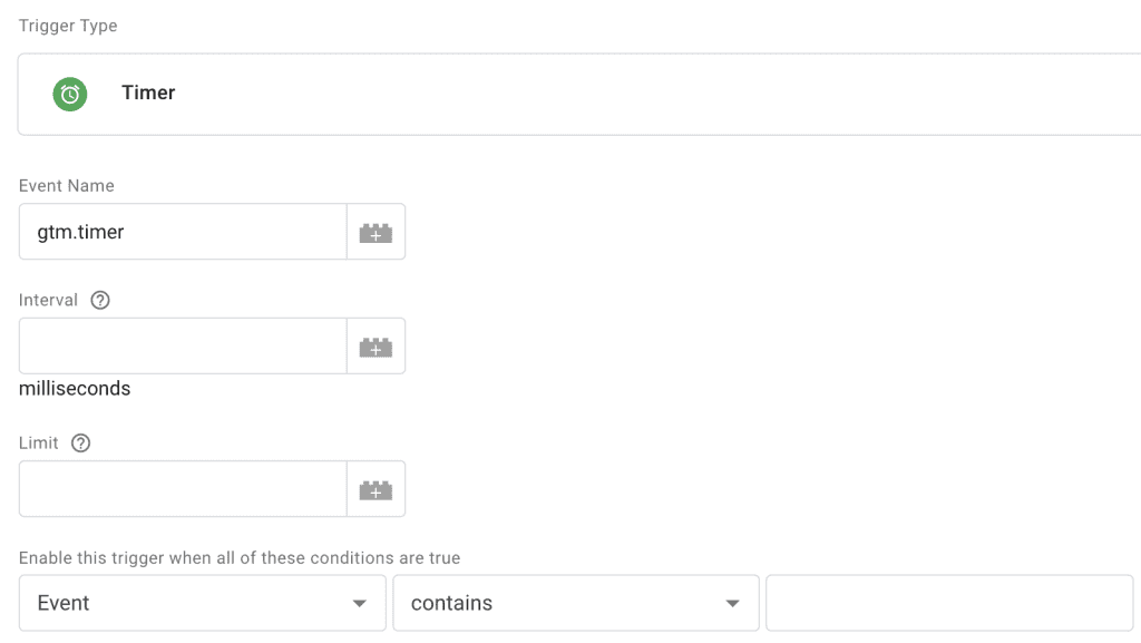 Timer trigger conditions