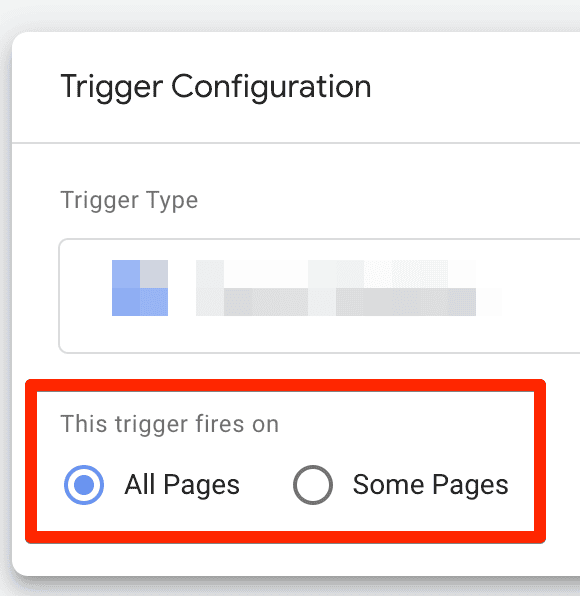 Trigger configuration in Google Tag Manager