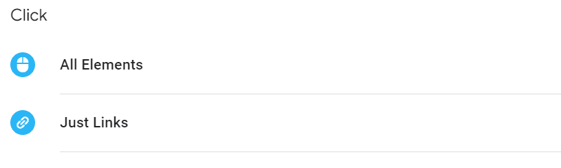 2 types of click triggers