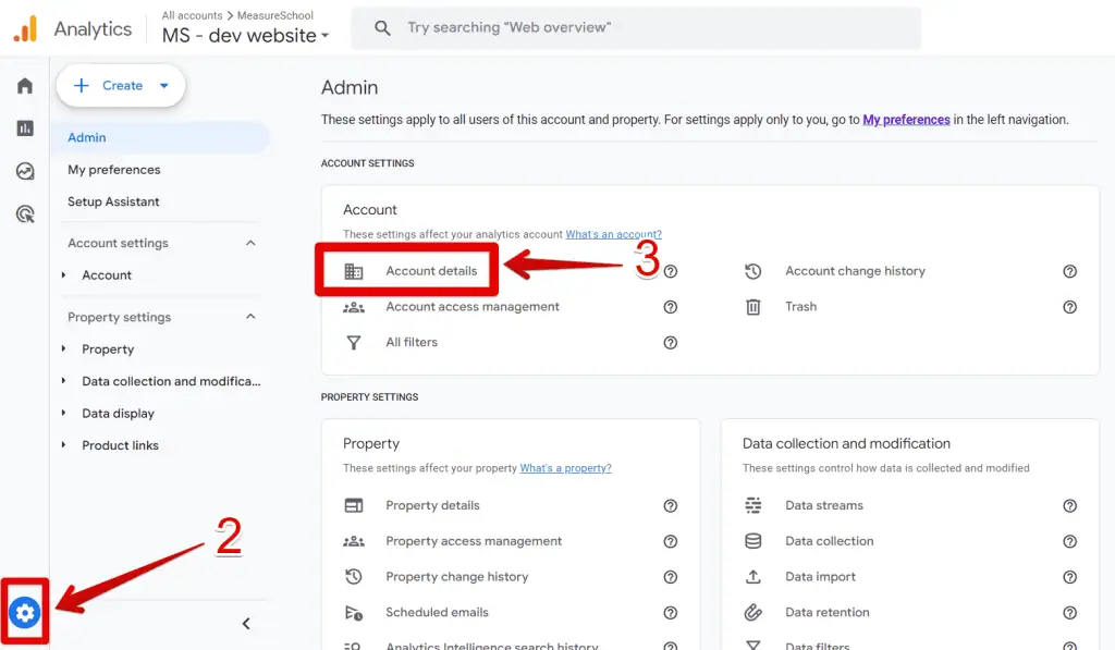 Accessing account details