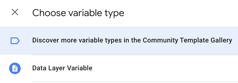 Choose the data Layer variable in GTM