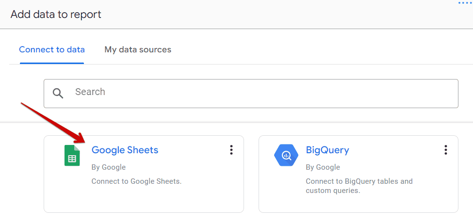 Connecting data with the Google Sheets connector