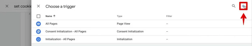 Creating a new trigger