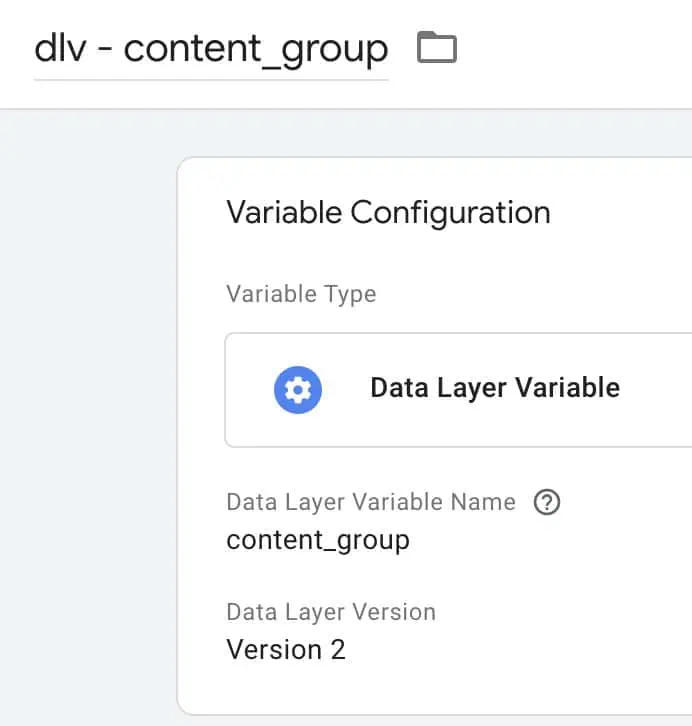 Datalayer variable in GTM