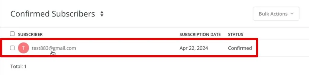 Opening the details of a subscriber in ConvertKit
