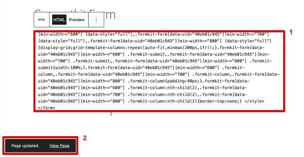 Updating the ConvertKit form on the demo website