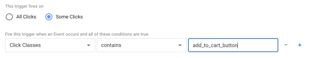 Trigger conditions with Click Classes