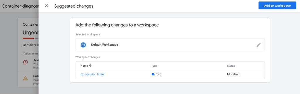 Additional domains detected for configuration in GTM
