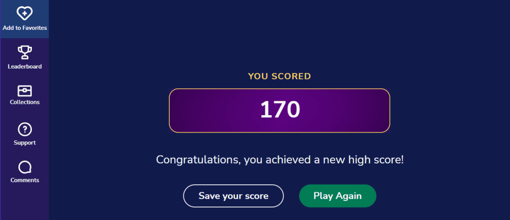 Snake game online score example