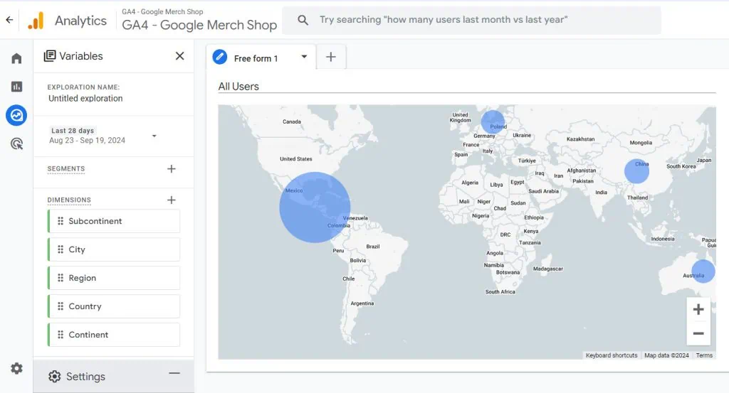 Geo Map Visualization in Explorations