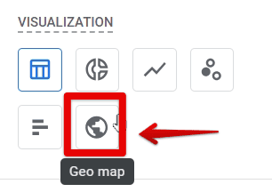 Selecting geo map visualization