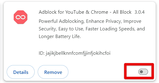 Turned off ad-blocker