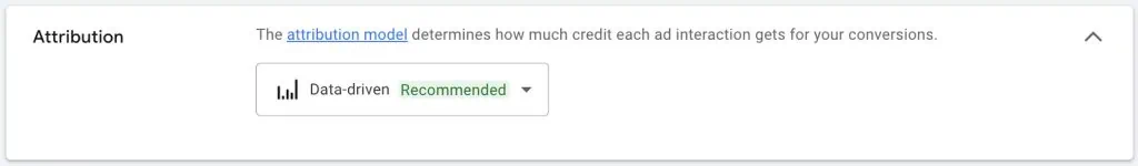 Google Ads conversion attribution model